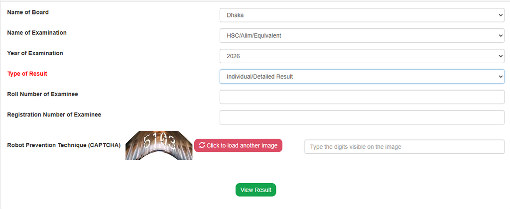 HSC Result 2026 Web Based Result 